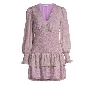 NWOT Lush Lavender Floral Smocked Mini Dress